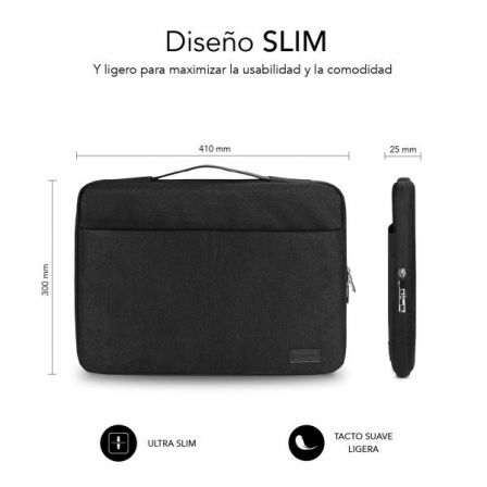 SUBBLIM Funda Elegant para Portátil hasta 15.6'', Negro